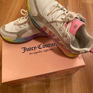 White Rainbow sneakers. Juicy Couture, size 4. $15.00